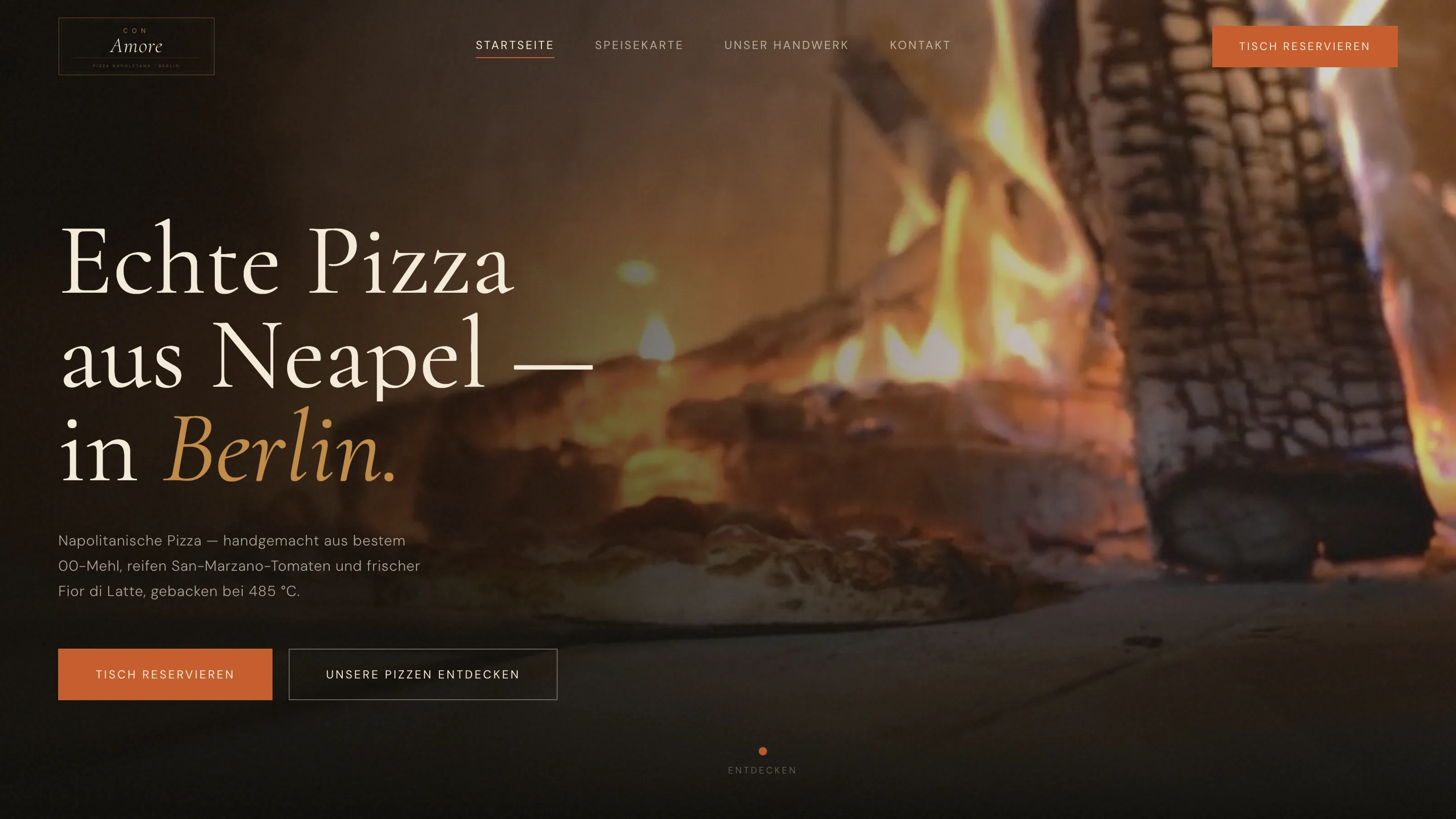 Professionelle Restaurant Webseite Standard von manita Gastro